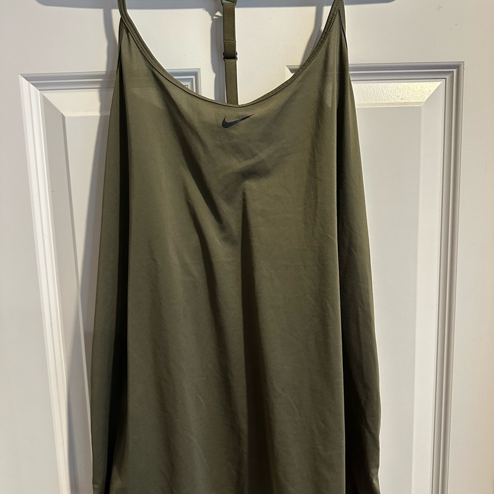 Nike Olive Green Dri-FIT Tank Top